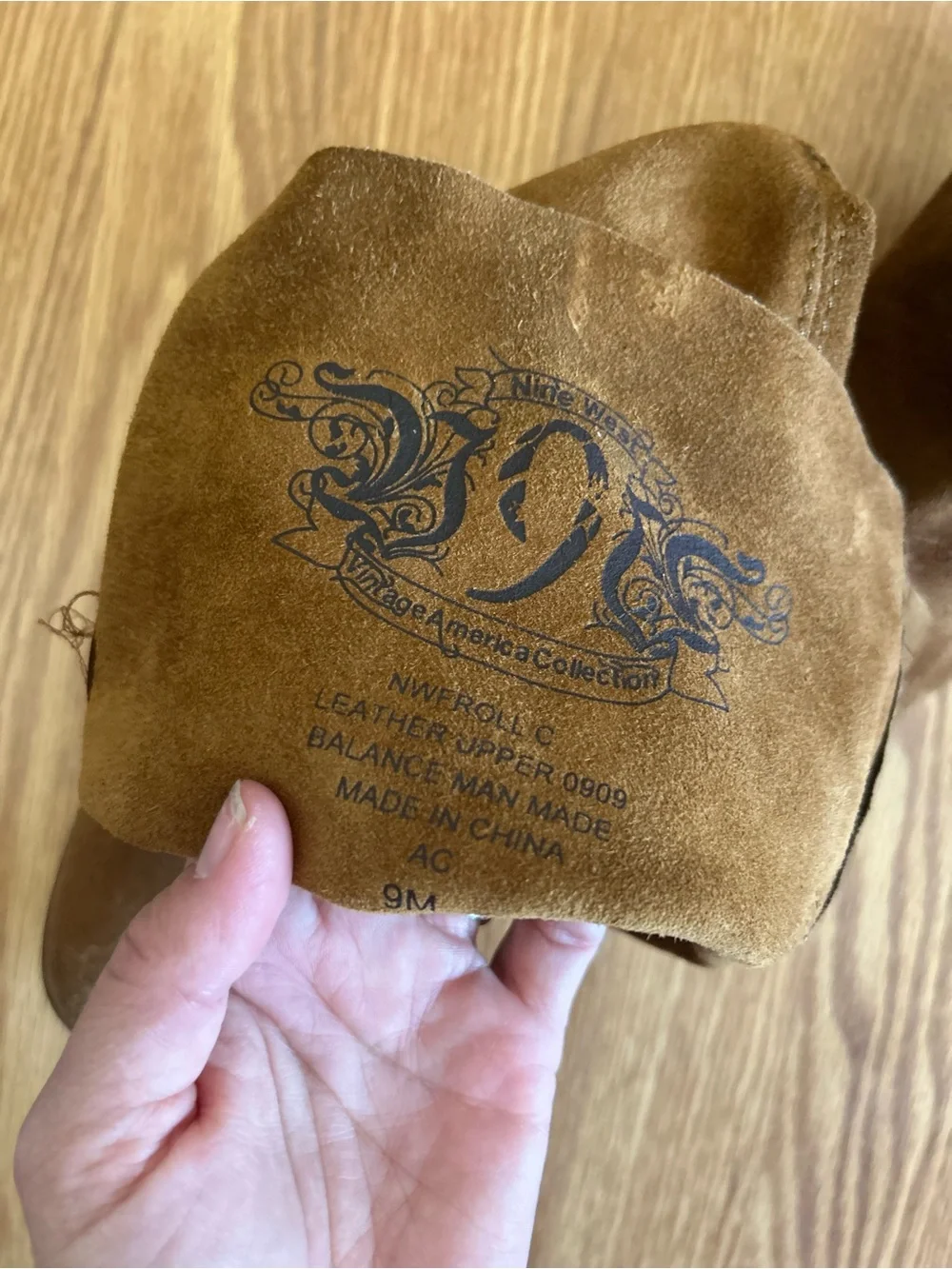 Tall Suede Riding Boots - Brown - NINE WEST American vintage NW FROLLIC so cute!